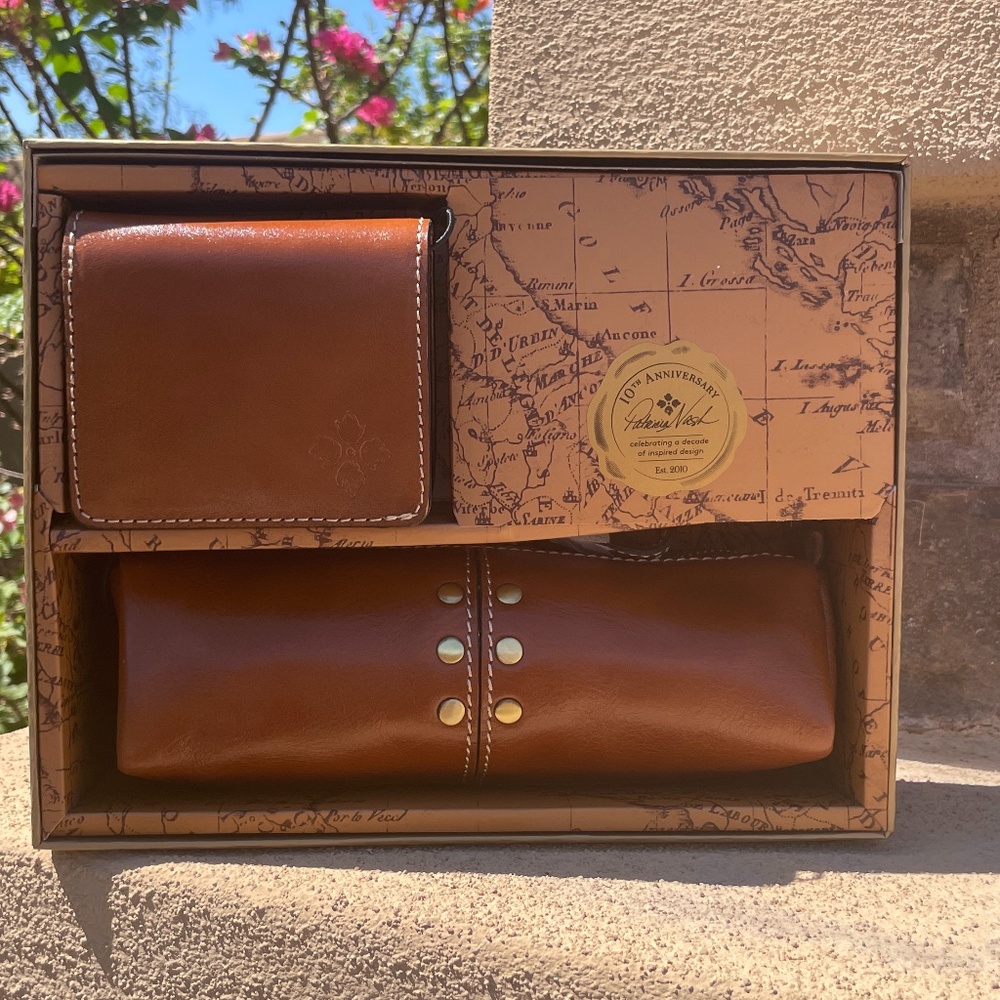 Patricia Nash LUZZI/ISLA Boxed Set Heritage Tan